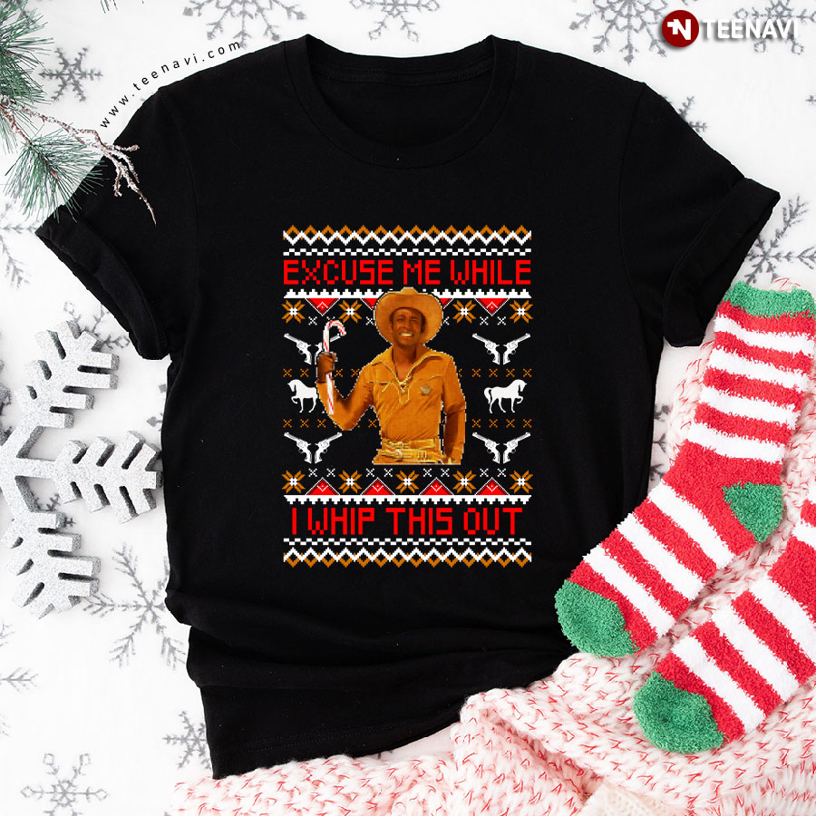 Excuse Me While I Whip This Out Christmas T-Shirt