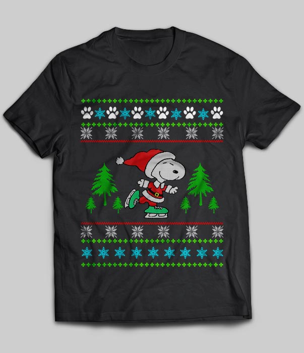 Snoopy On Skate Christmas