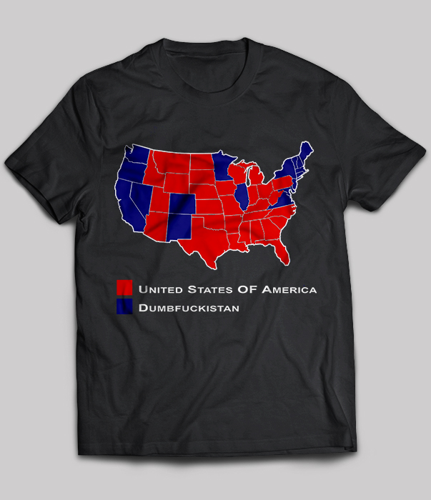 United states of America Dumbfuckistan Map