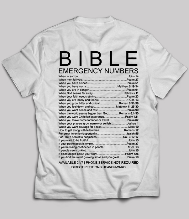 Bible Emergency Numbers When In Sorrow John 14