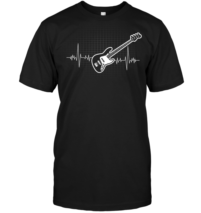 Bass Guitar Heartbeat Gift For Bass Players
