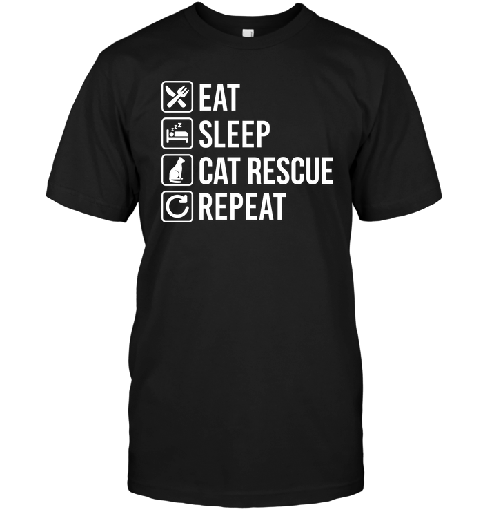 Eat Sleep Cat Rescue Repeat