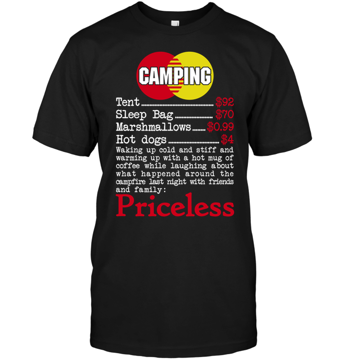 Camping Tent 92 Sleep Bag 70 Marshmallows 0,99 Hot Dogs 4