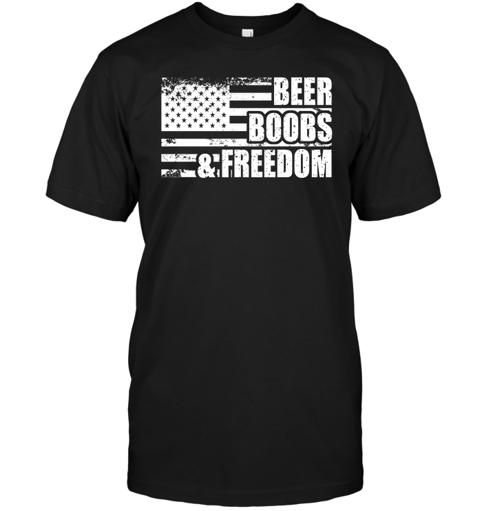 Beer Boobs Freedom (Flag American)