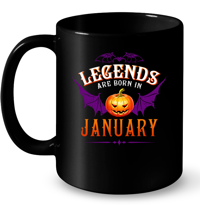Halloqueen Legends Are Born In January Mug