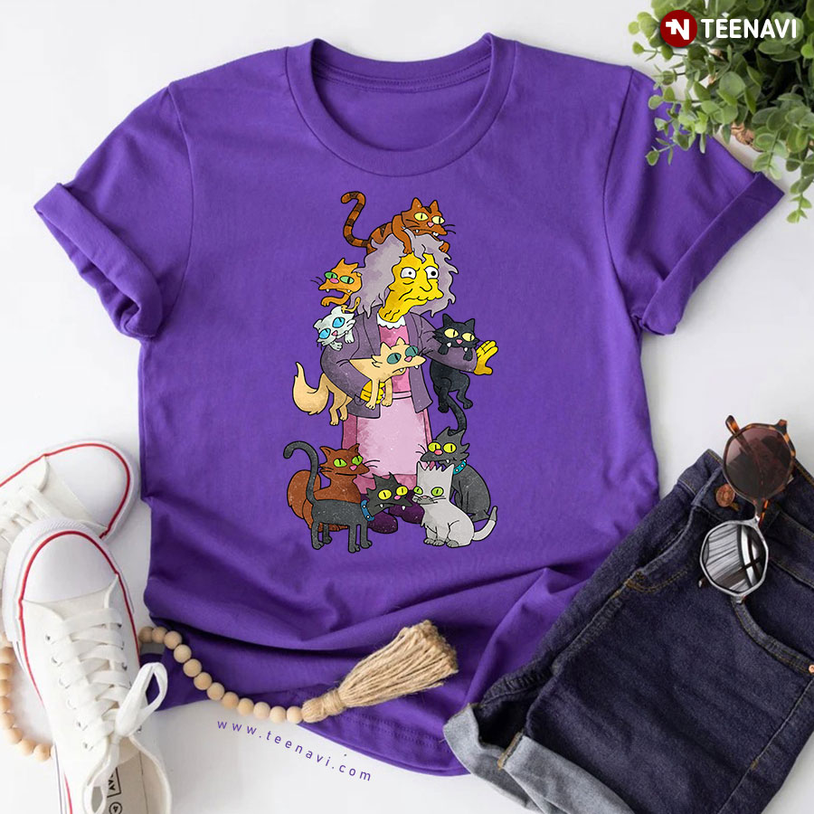 The Simpsons Crazy Cat Lady T-Shirt The Simpsons Crazy Cat Lady T-Shirt