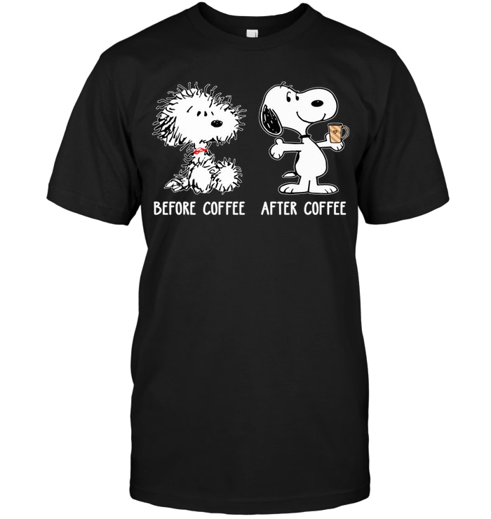 Snoopy: Before Coffee After Coffee