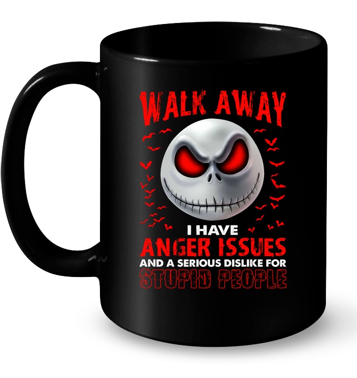 Walk Away I Have Anger Issues for Steelers Haters Skull Men T-Shirt