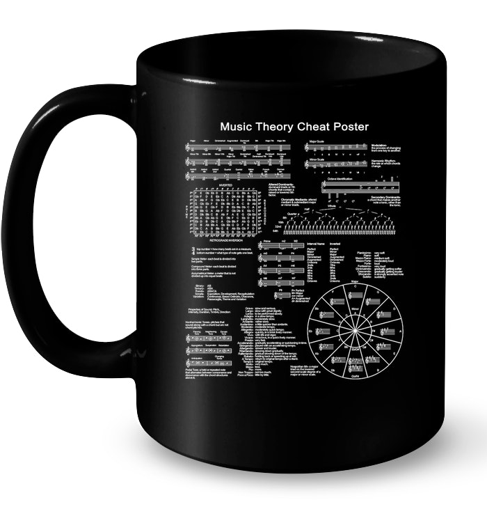 Music Theory Cheat Poster Shirt Hoodie