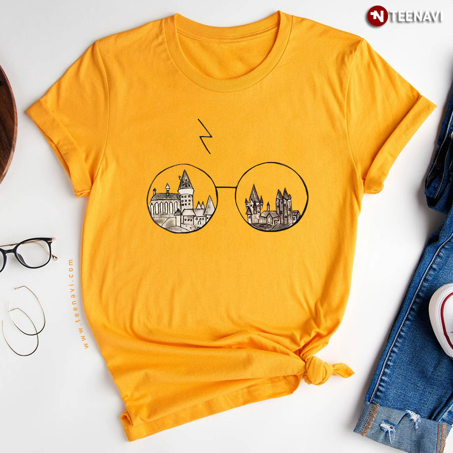 Hogwarts Castle In Glasses T Shirt
