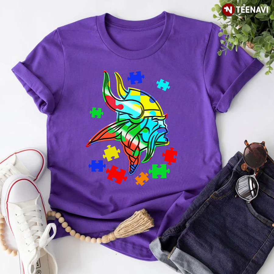 Autism Minnesota Vikings Clothing T-Shirt - TeeNavi