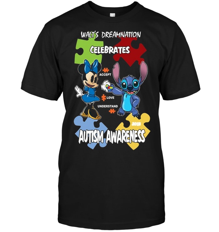 Autism Awareness Stitch And Mickey