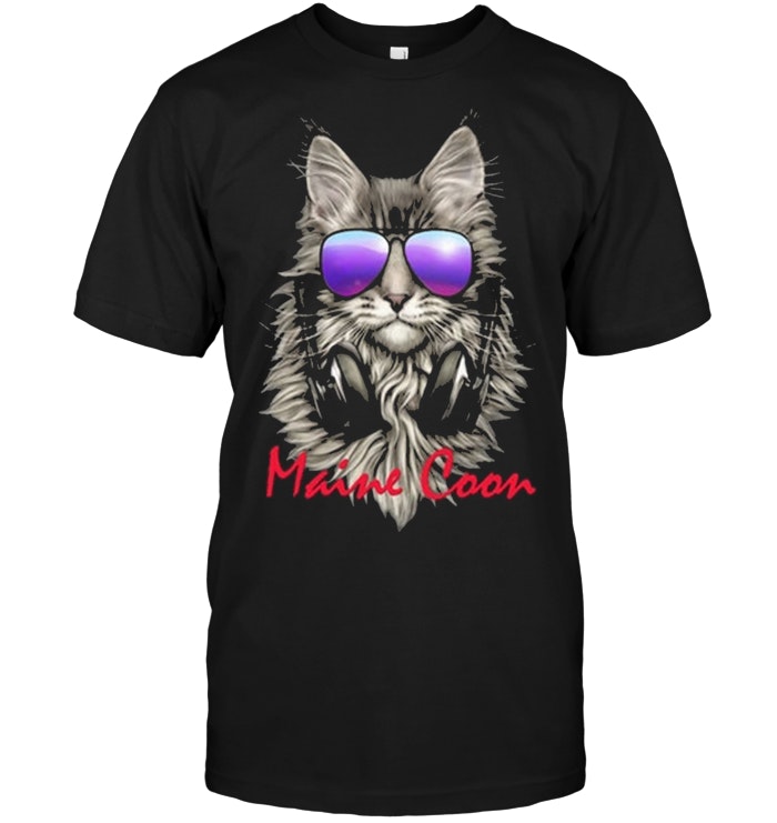 Cat Funny DJ Maine Coon