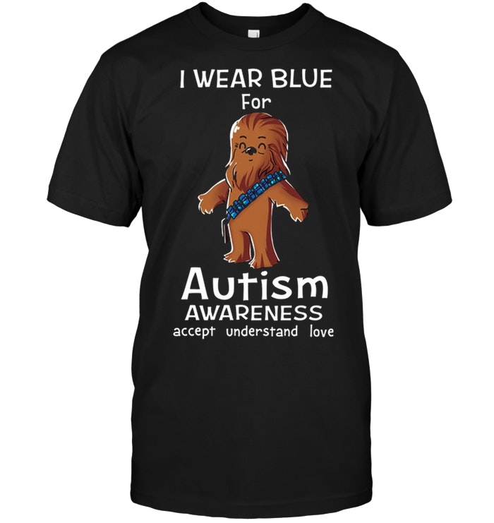 Chewbacca Wears Blue For Autism Awareness