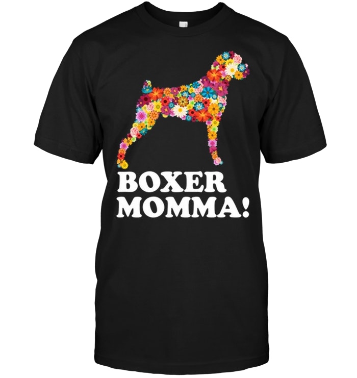 Dog Boxer Momma Tattoo Flowers
