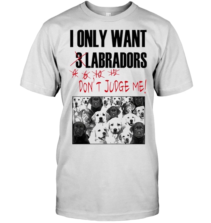 Funny I Want 3 Labradors 4 6 10 15 Don't Judge Me