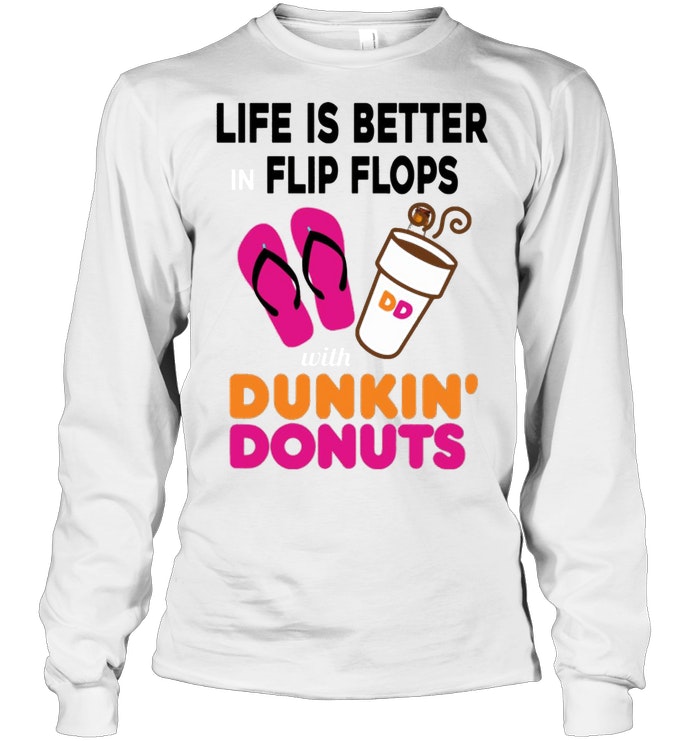Flip Flops With Dunkin Donuts T-Shirt 