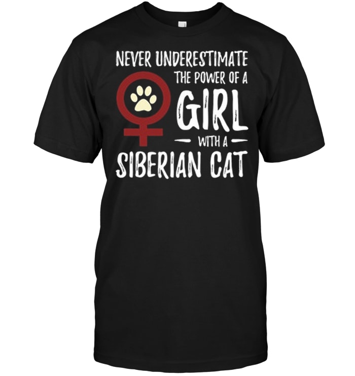 Power Of Girl With Siberian Cat For Feminist Cat Mom
