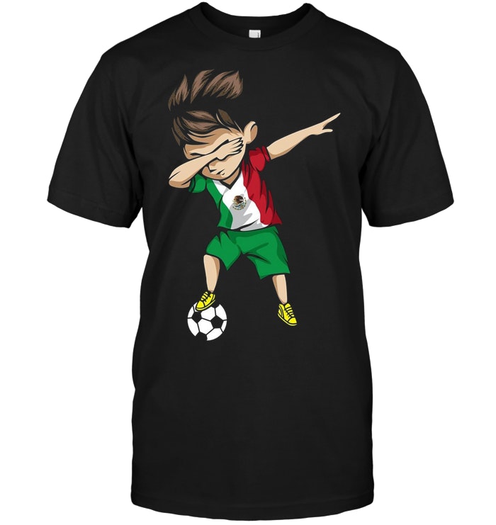 Dabbing Soccer Boy Mexico Jersey - Mexican Football