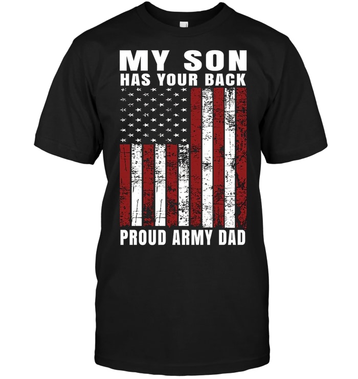 Proud Army Dad Cool Distressed USA American Flag