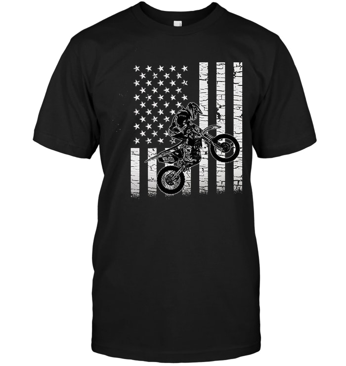 American Flag Graphic Motocross Dirt Bike
