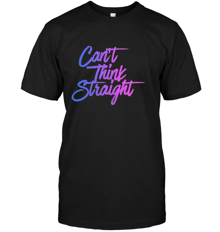 Can't Think Straight Funny Bisexual Bi Pride Flag