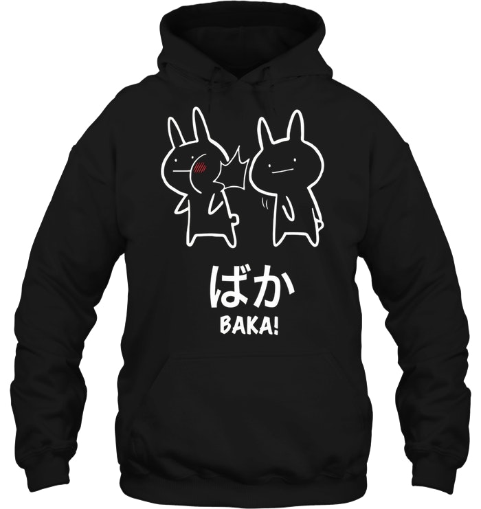 Funny Anime Baka Rabbit Slap Baka Japanese Pullover Hoodie 