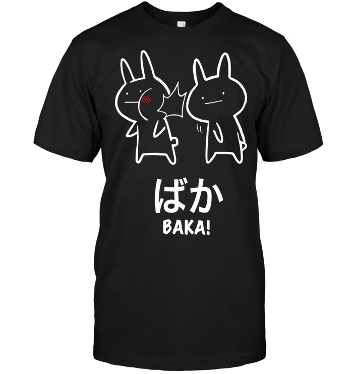 Funny Anime Baka Rabbit Slap - Baka Japanese Tee
