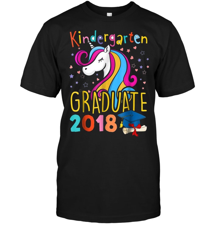 Funny Kindergarten Graduation Gifts Unicorn Girls Tee