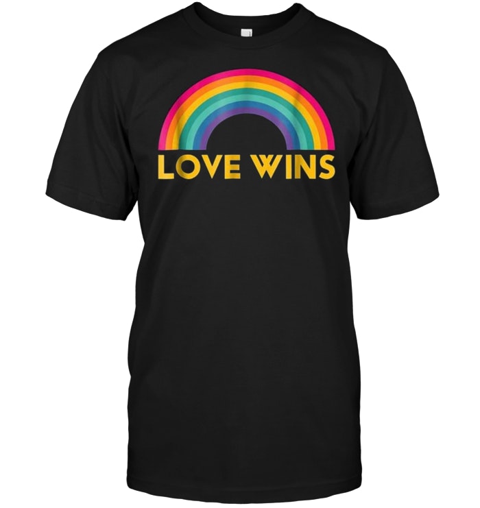 Gay Lesbian Pride LGBT March Rainbow Love Wins