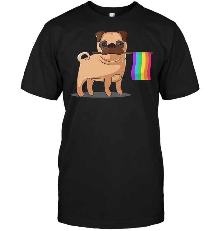 Gay Pride Flag Pug -LGBT Pride