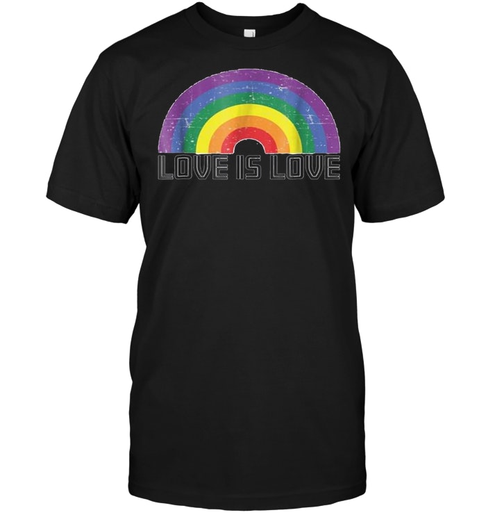 Love Is Love Gay Pride Distressed LGBT Rainbow