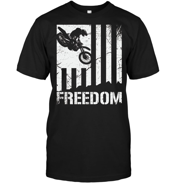 Motocross MX Bike Freedom With American Flag