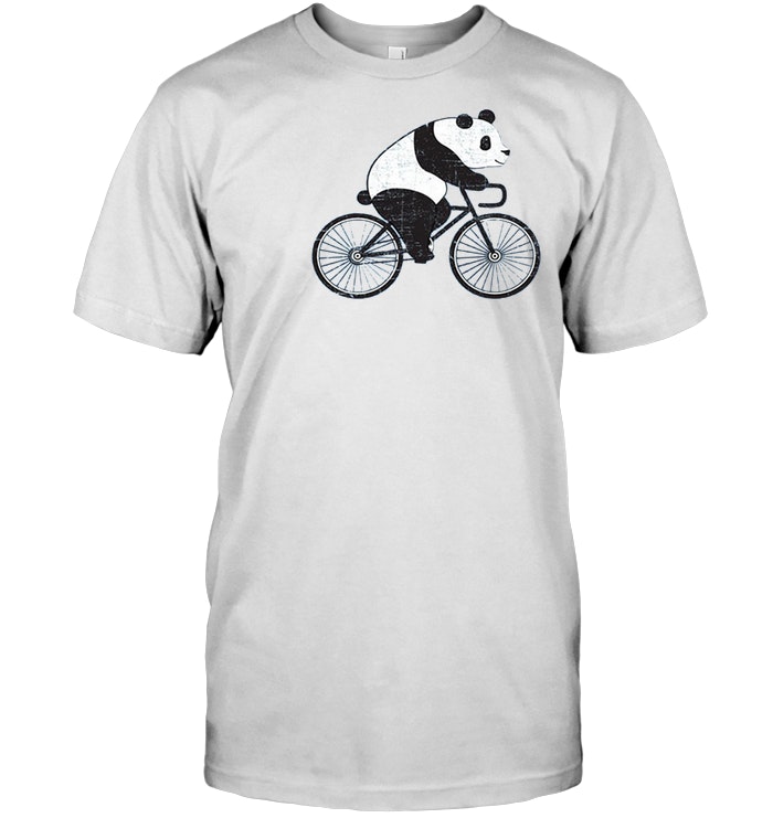 Panda Riding A Bicycle Cute Cyclist Illustration