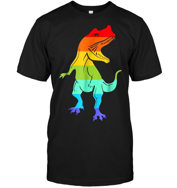 Pride LGBT Dinosaur T REX Gift Rainbow LGBT Gay Lesb