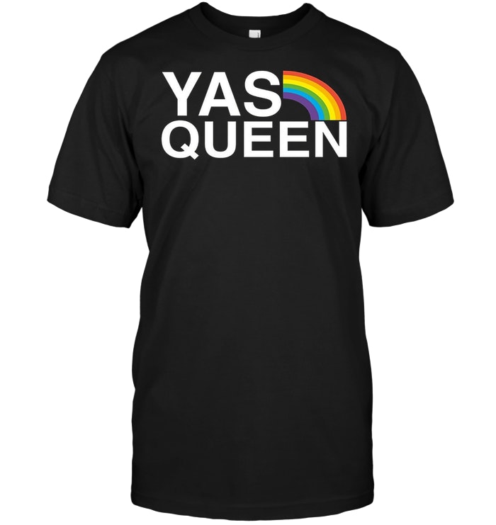 Yas Queen - Funny LGBT Gay Pride Flag Saying