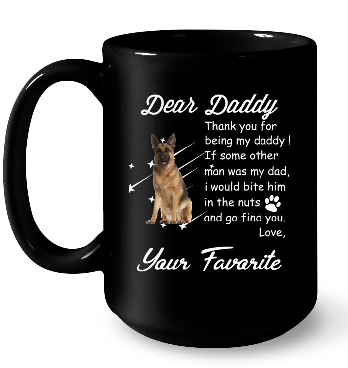 Black German Shepherd 'Love You Dad' Coffee/Tea Mug Christmas Stocking DAD-45MG 