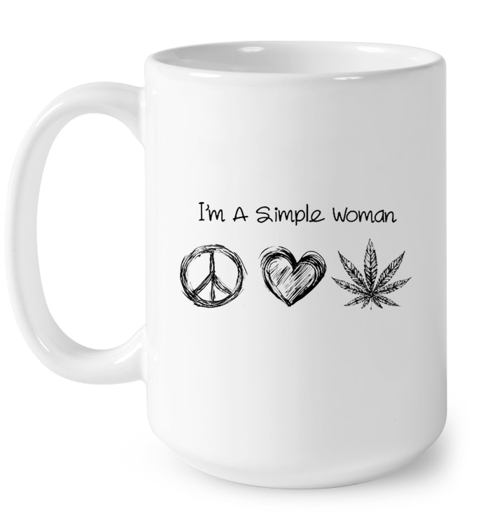 I’m A Simple Woman Love Hippie Heart And Weed
