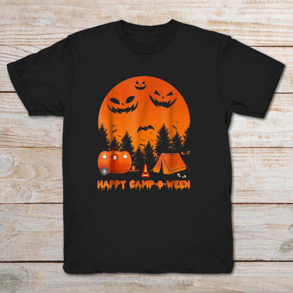 Happy Camp-O-Ween Camping Halloween T-Shirt