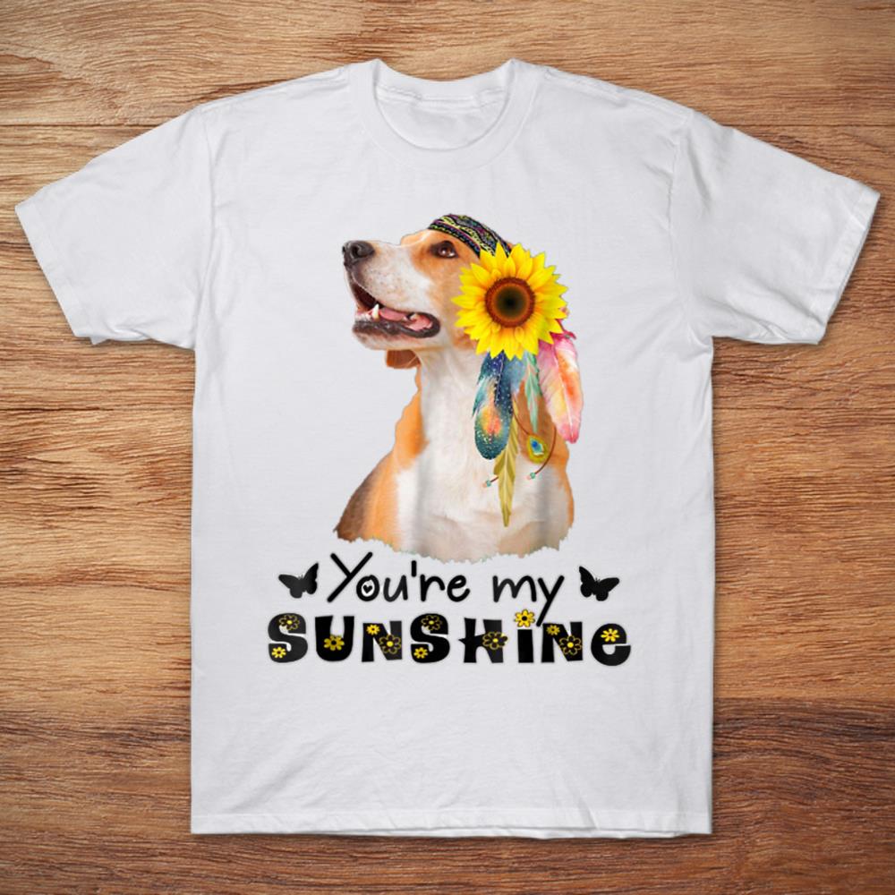 You Are My Sunshine Beagle Dog With Sunflower