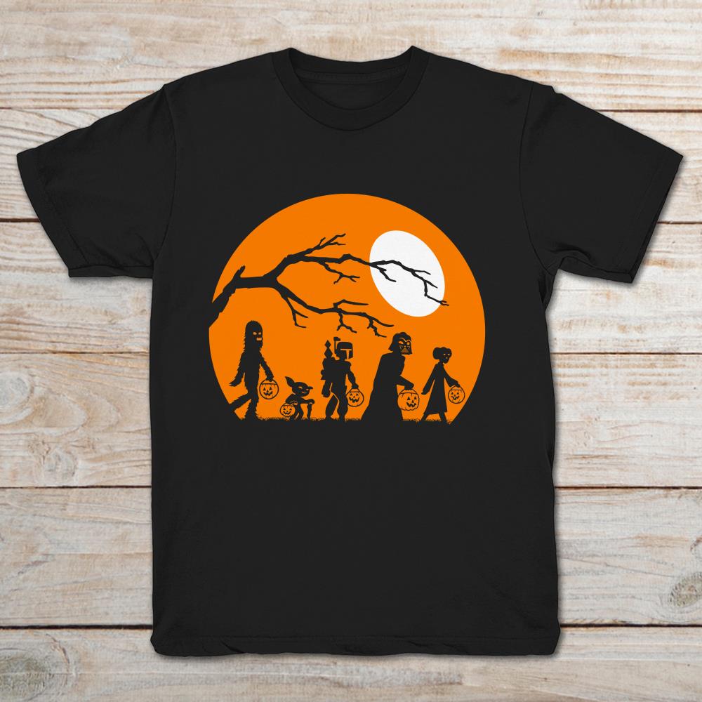 Star Wars Trick Or Treat Halloween Silhouette T-Shirt