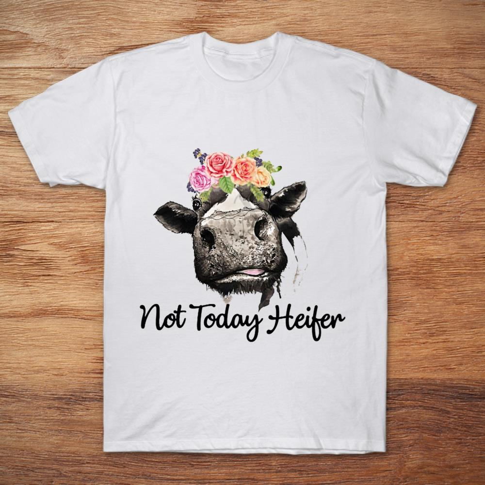 Not Today Heifer Gift for Farmer Cow T