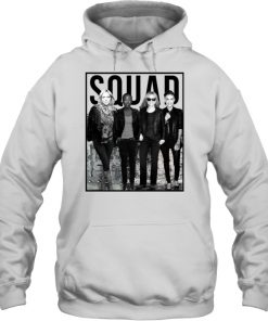 black squad hoodie orange