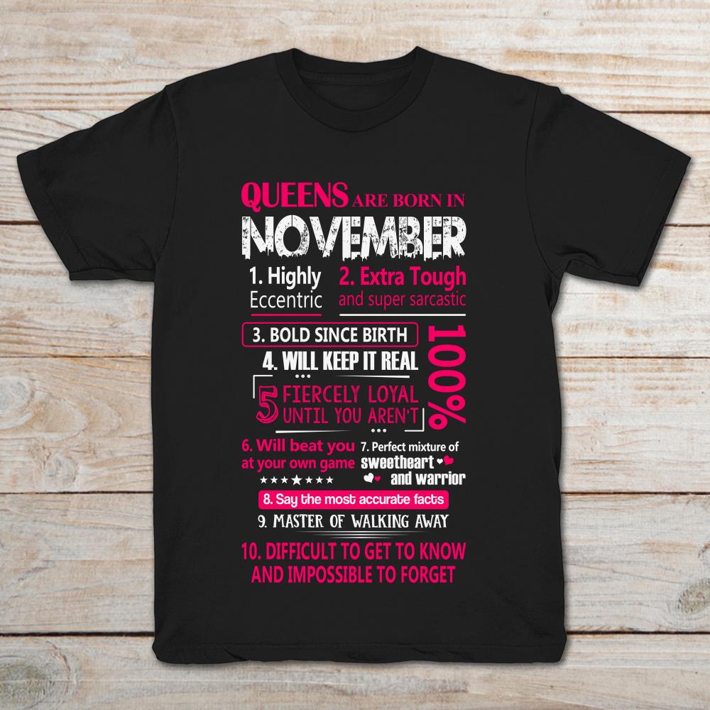 Queens Are Born In November Highly Eccentric Extra Tough and Super Sarcastic