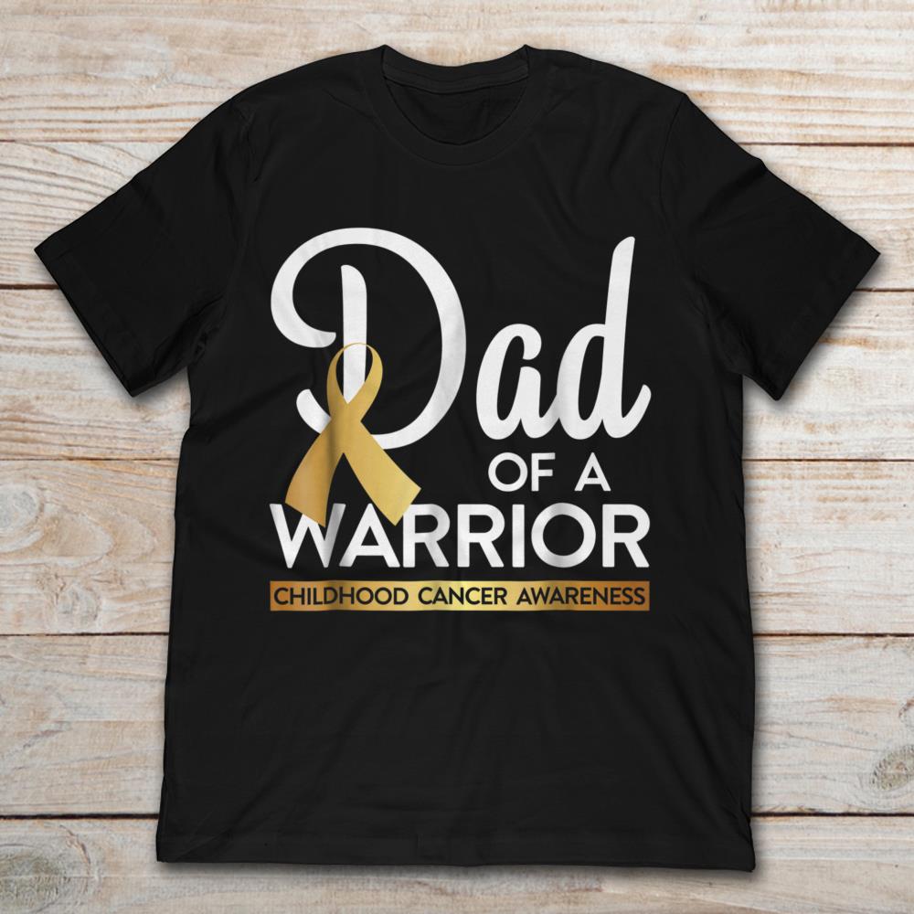 Ribbon Heart Dad Of A Warrior Childhood Cancer Awareness