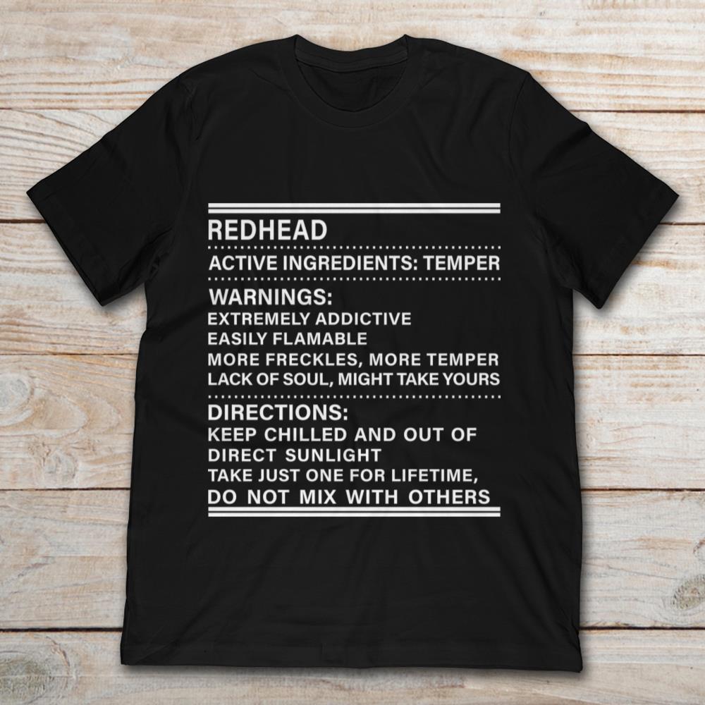 RedHead Active Ingredients Temper