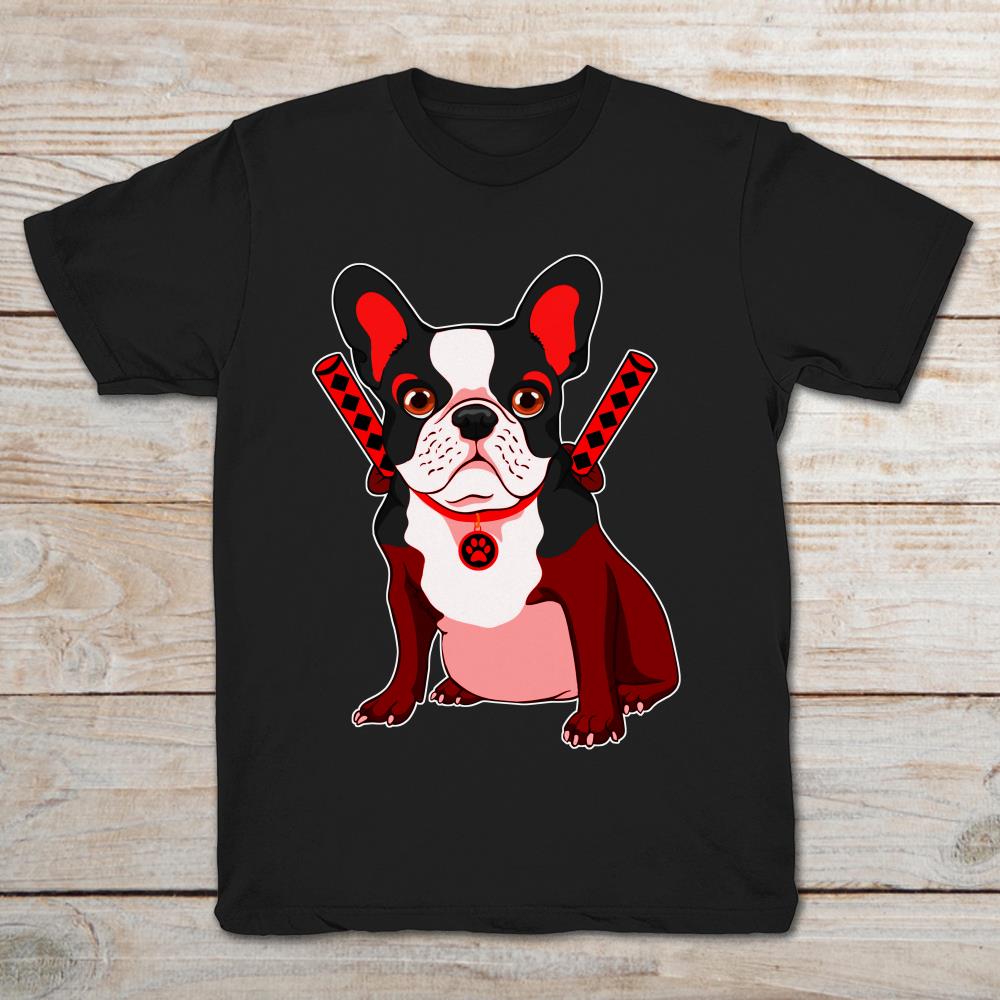 Funny French Bulldog Deadpool Disguise