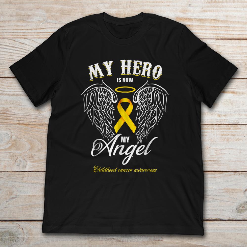 Angel Ribbon My Hero Is Now My Angel Childhood Cancer Awareness