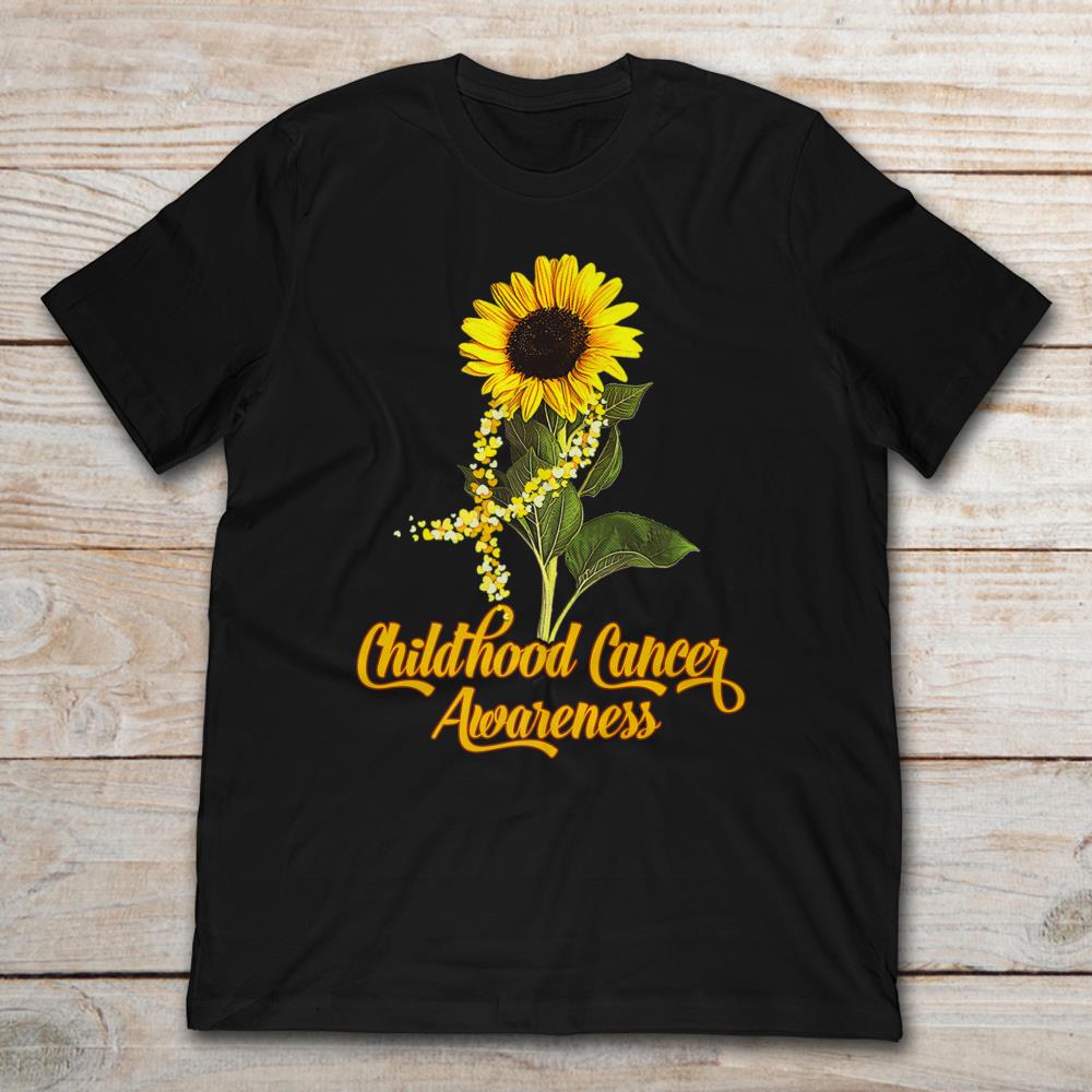 Sunflower Gold Ribbon Childhood Cancer Awareness