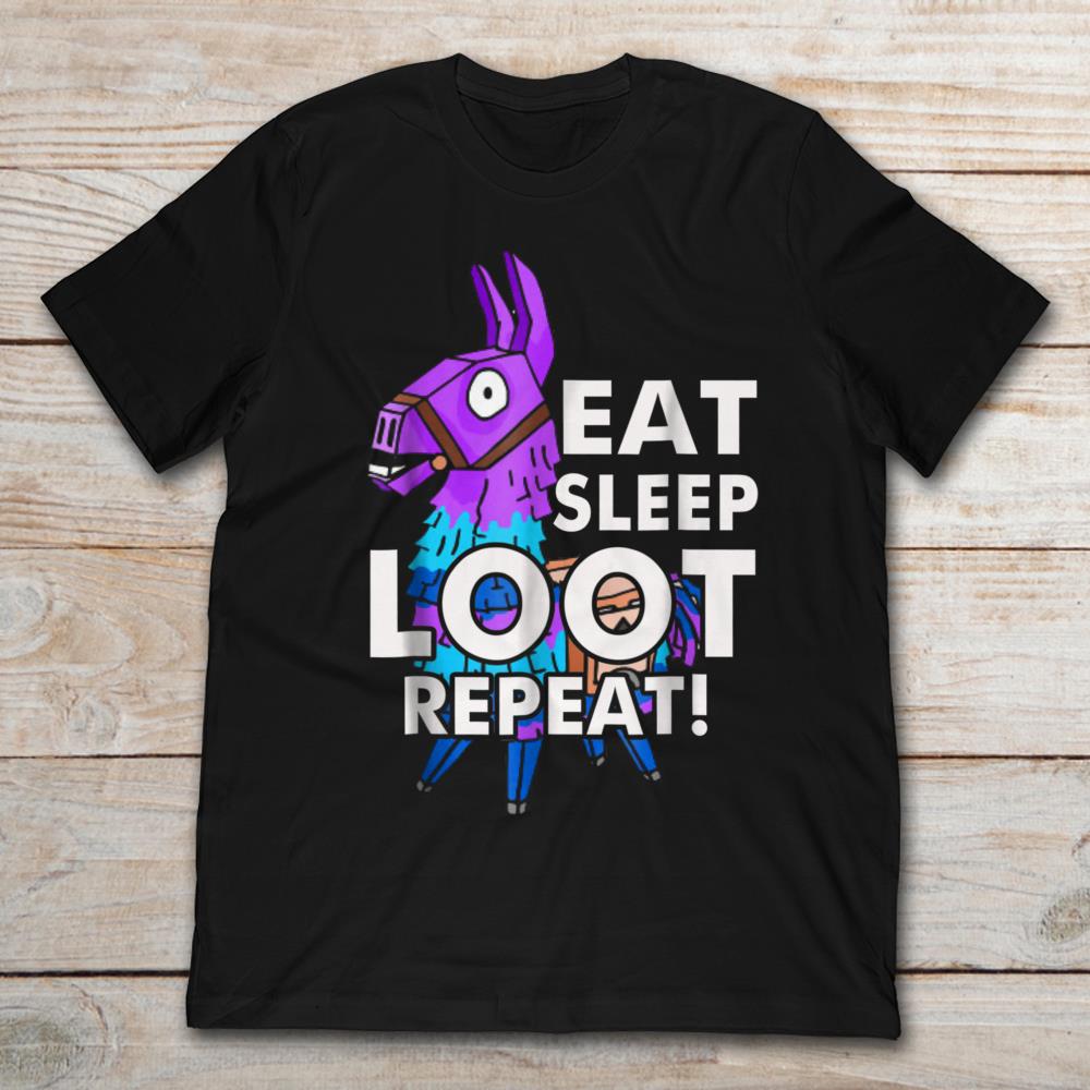 Loot-Llama Eat Sleep Loot Repeat Battle Royale